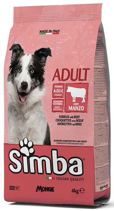 Simba Adult Dog Kibbles with Beef – 4 kg