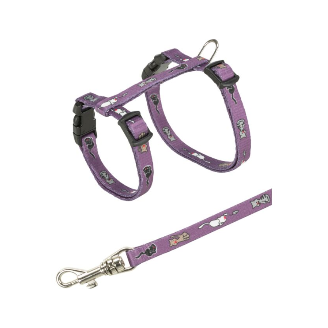 Trixie Junior Harness with Lead – Assorted Colors