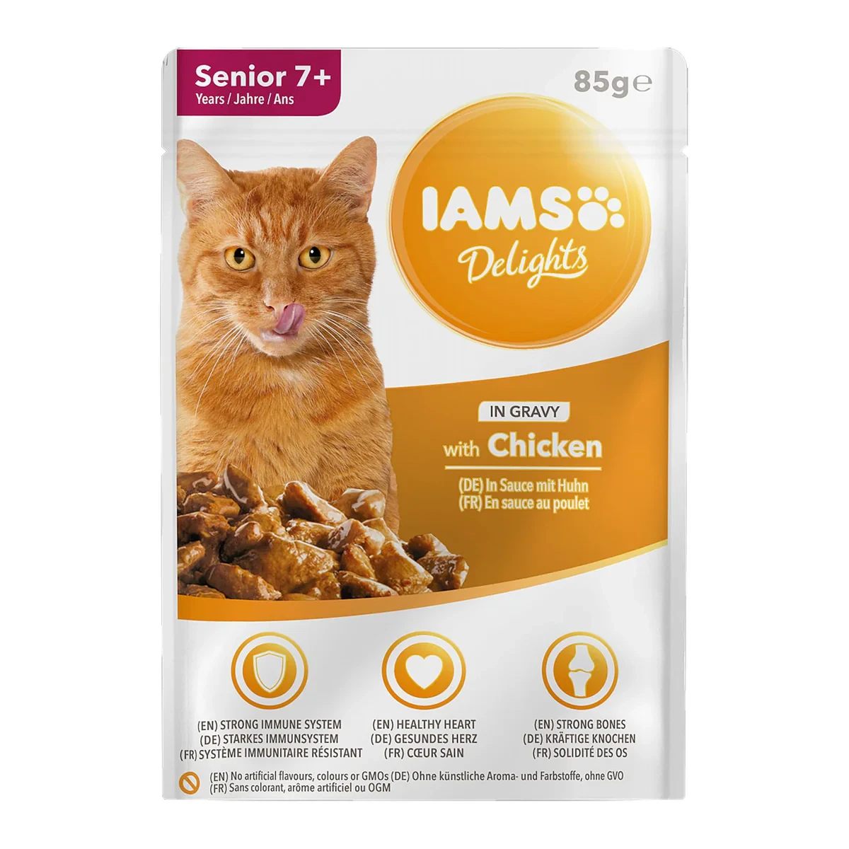 IAMS Delights Senior Cat Food with Chicken in Gravy