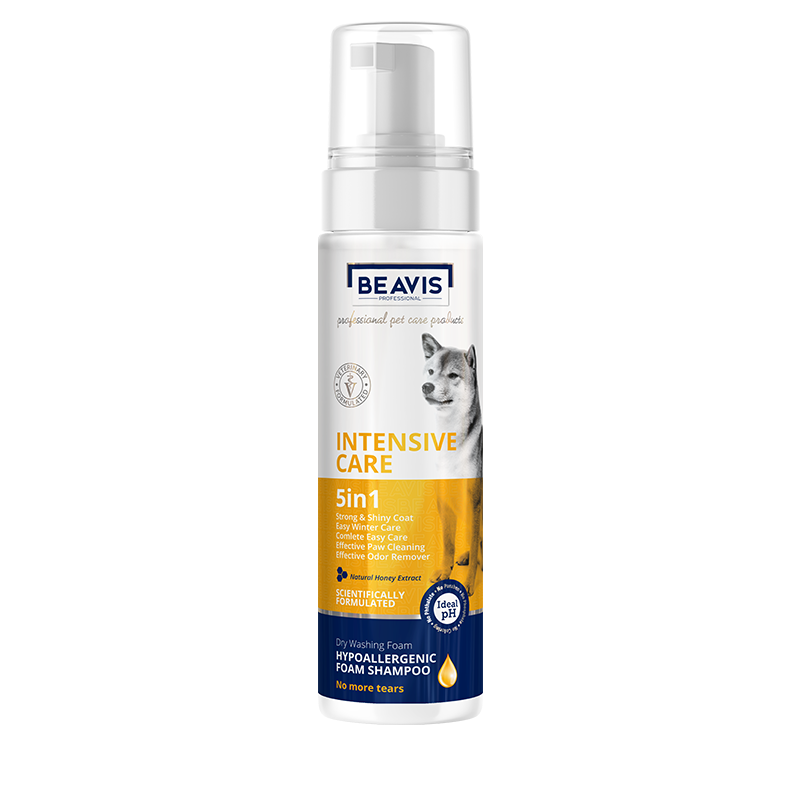 Beavis Intensive Care 5 in 1 – Dry Wash Foam Shampoo with Honey Extract for Dogs