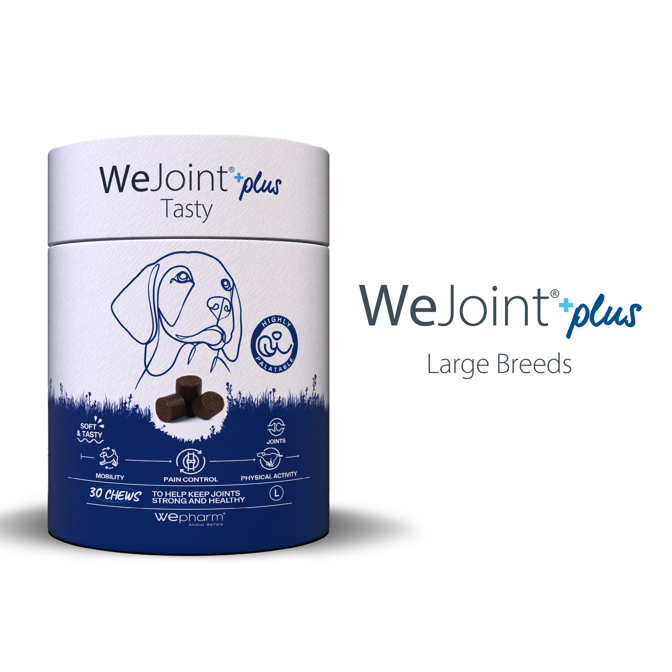 WeJoint Plus Tasty for Large Dog Breeds (30 soft-chews)