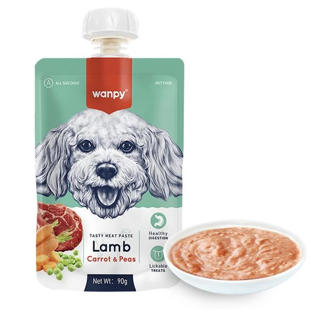 Wanpy Tasty Meat Paste Lamb with Carrot & Pea for Dogs