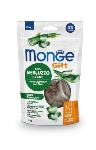 Monge Gift Skin Support Adult with Codfish and Aloe Filled and Crunchy (60g)