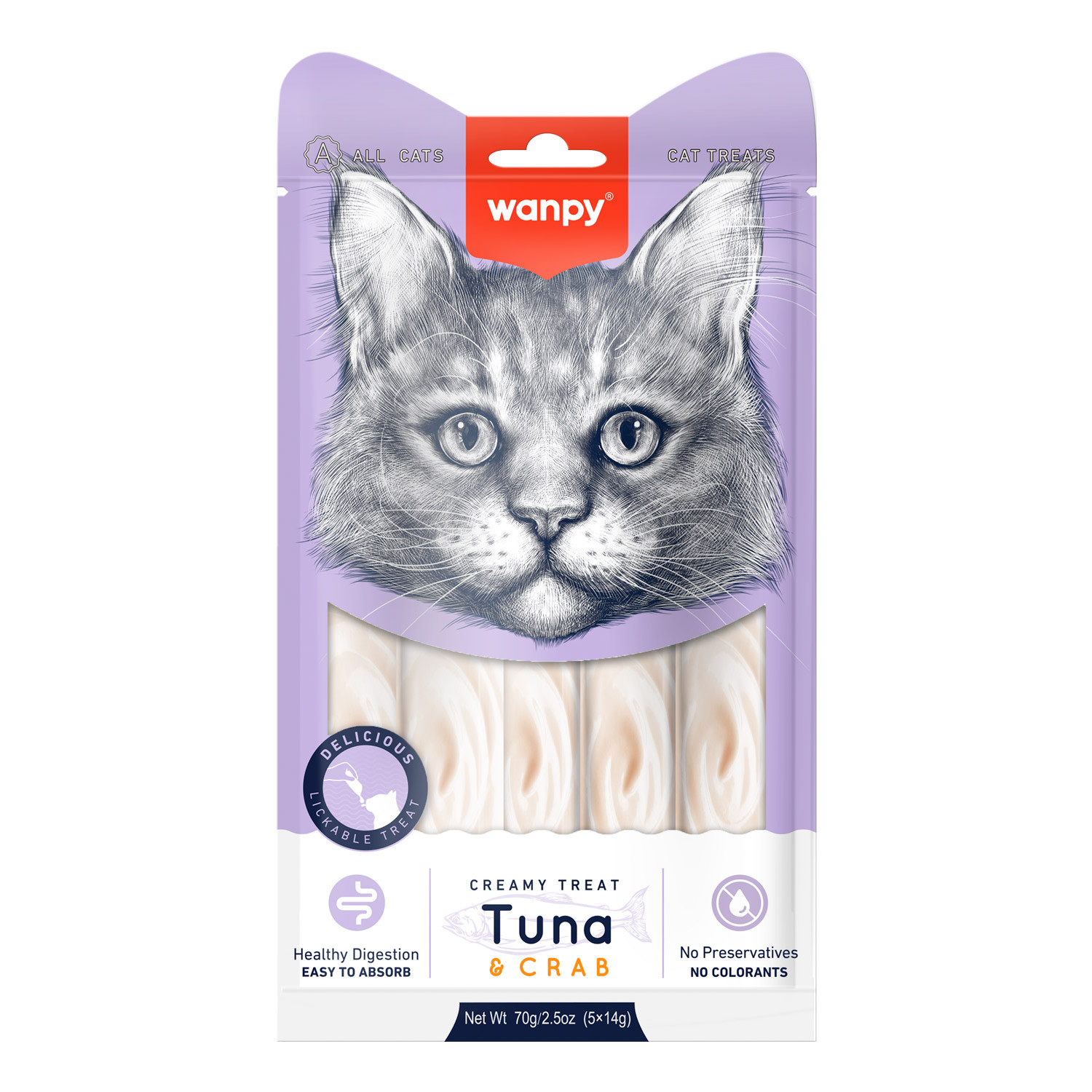 Wanpy Creamy Tuna & Crab Lickable Treats