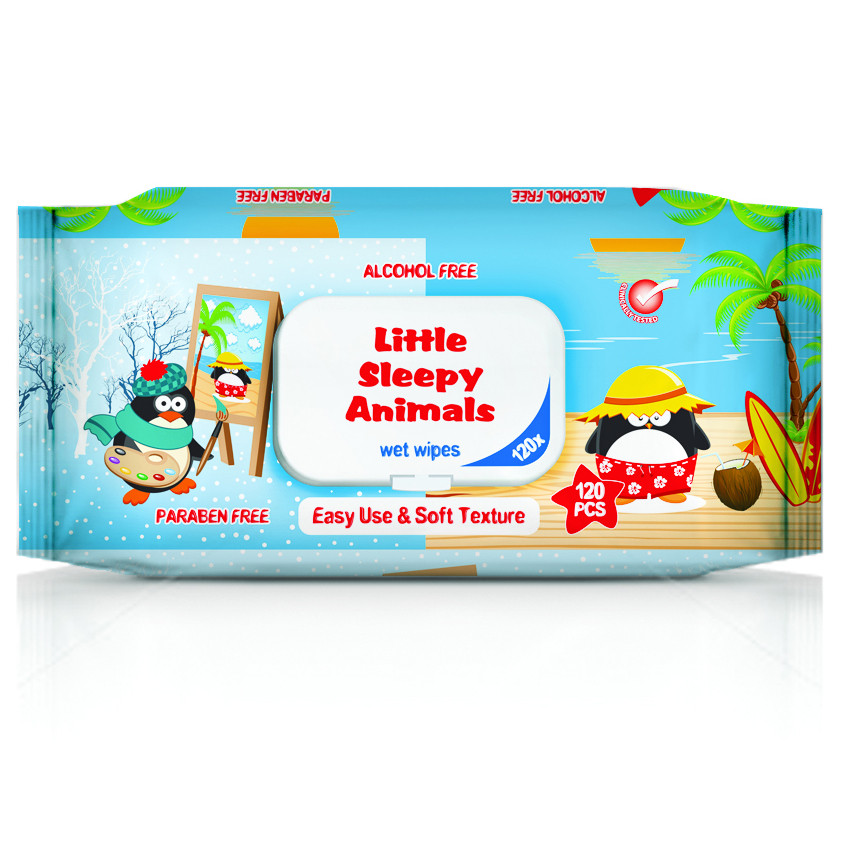Little Sleepy Animals Wet Wipes – 120 Pcs