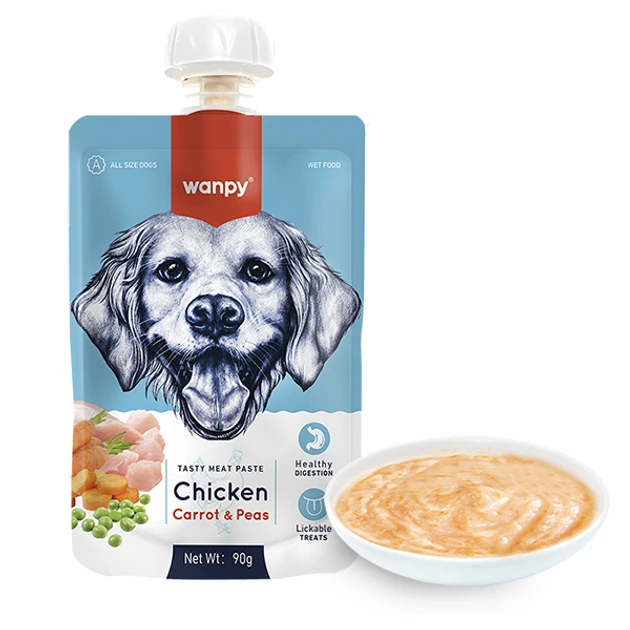 Wanpy Tasty Meat Paste Chicken with Carrot & Pea for Dogs