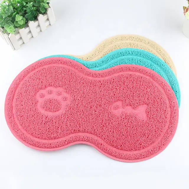 Dual-Zone Pet Feeding Mat – Paw & Fish Design