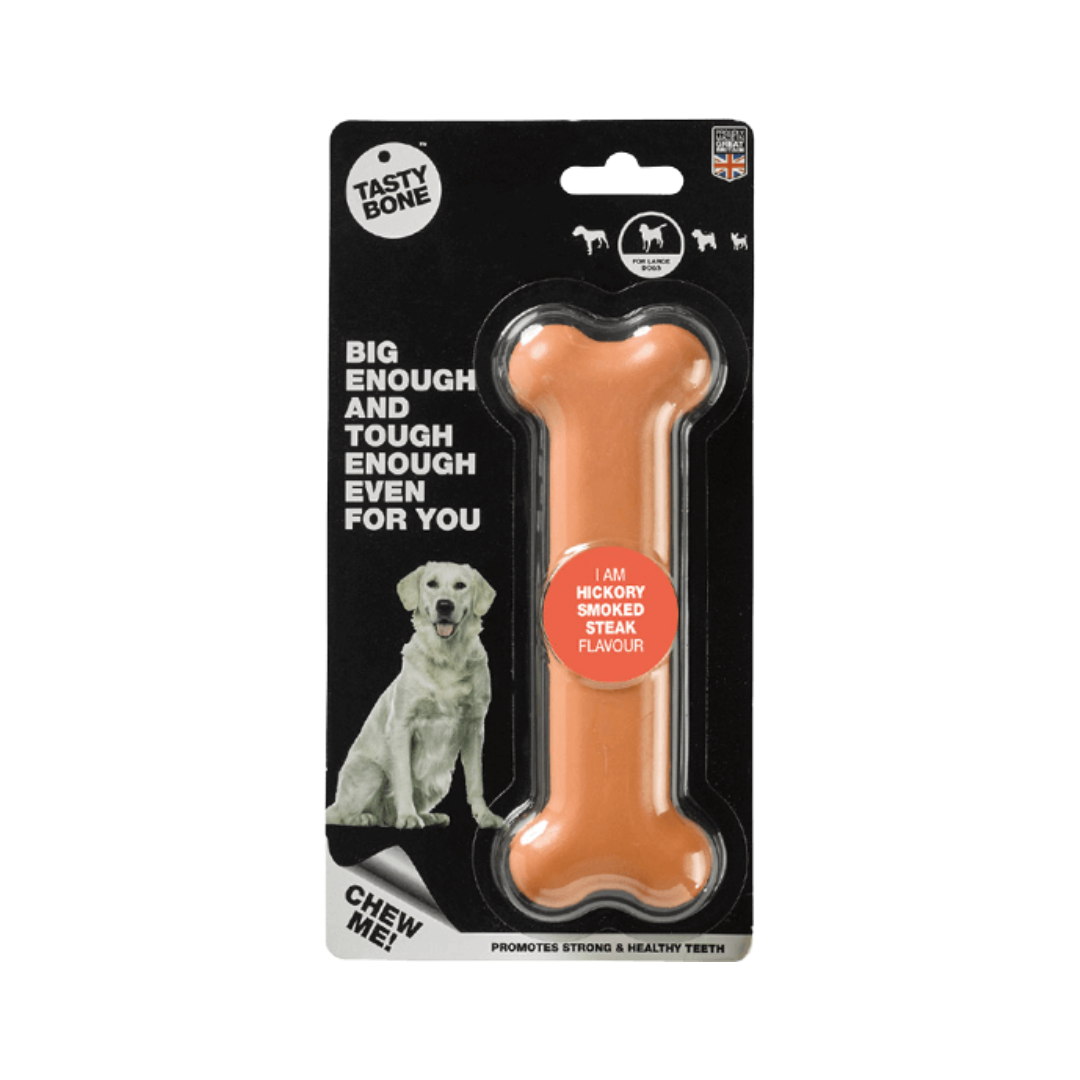 Tasty Bone Super Tough Nylon Bone – Hickory Smoked Steak