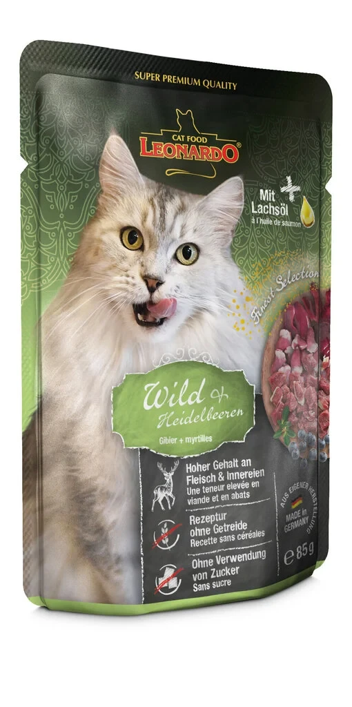 Leonardo Wet Cat Food  Wild & Blueberries 85gm