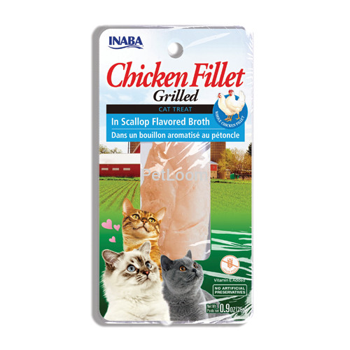 Inaba Grilled Chicken Fillet in Scallop Flavored Broth Cat Treat