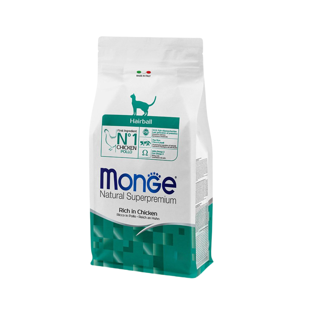 Monge Natural Superpremium Hairball – Rich in Chicken 400gm