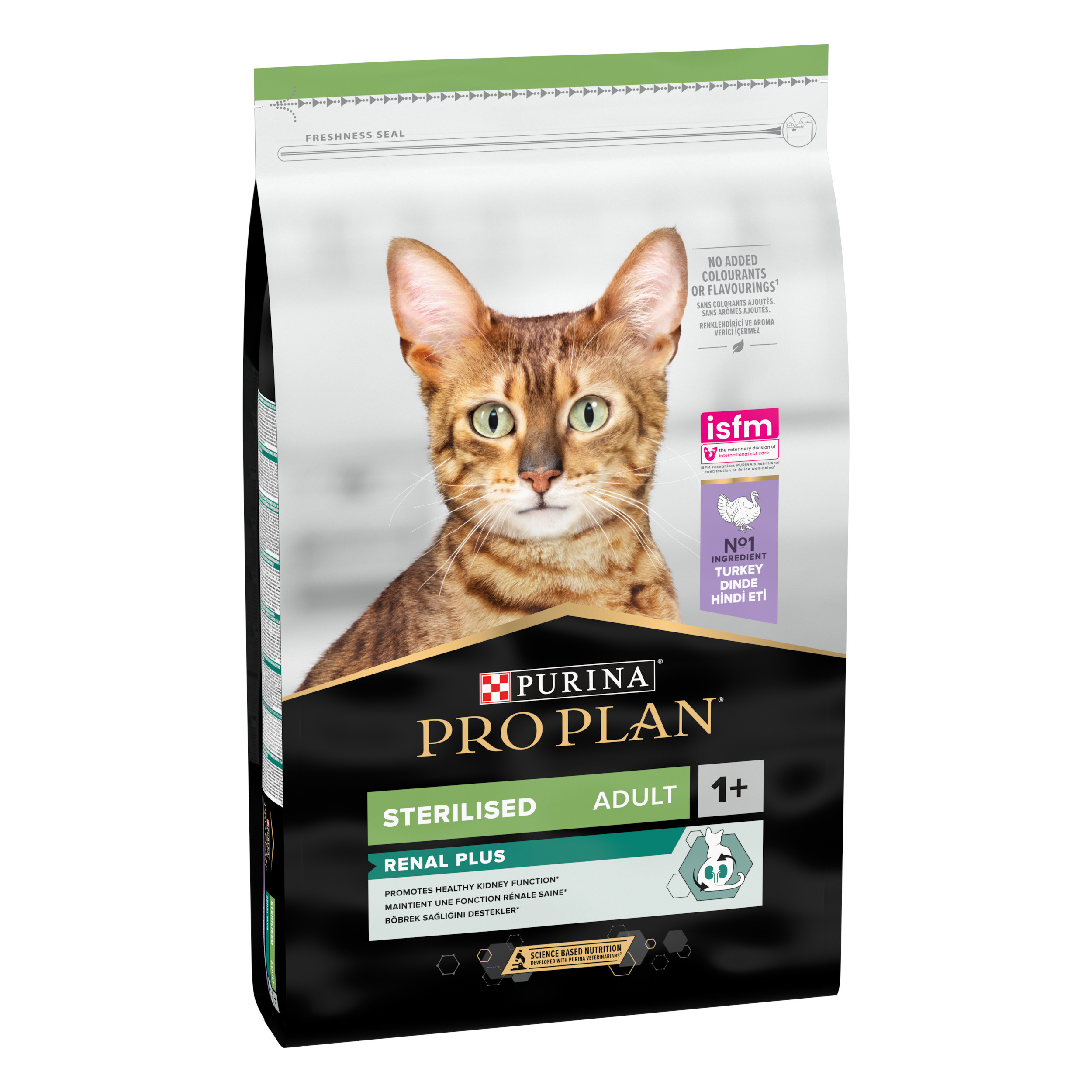 Pro Plan Sterilised Adult Renal Plus Dry Cat Food with Turkey, 1.5 kg