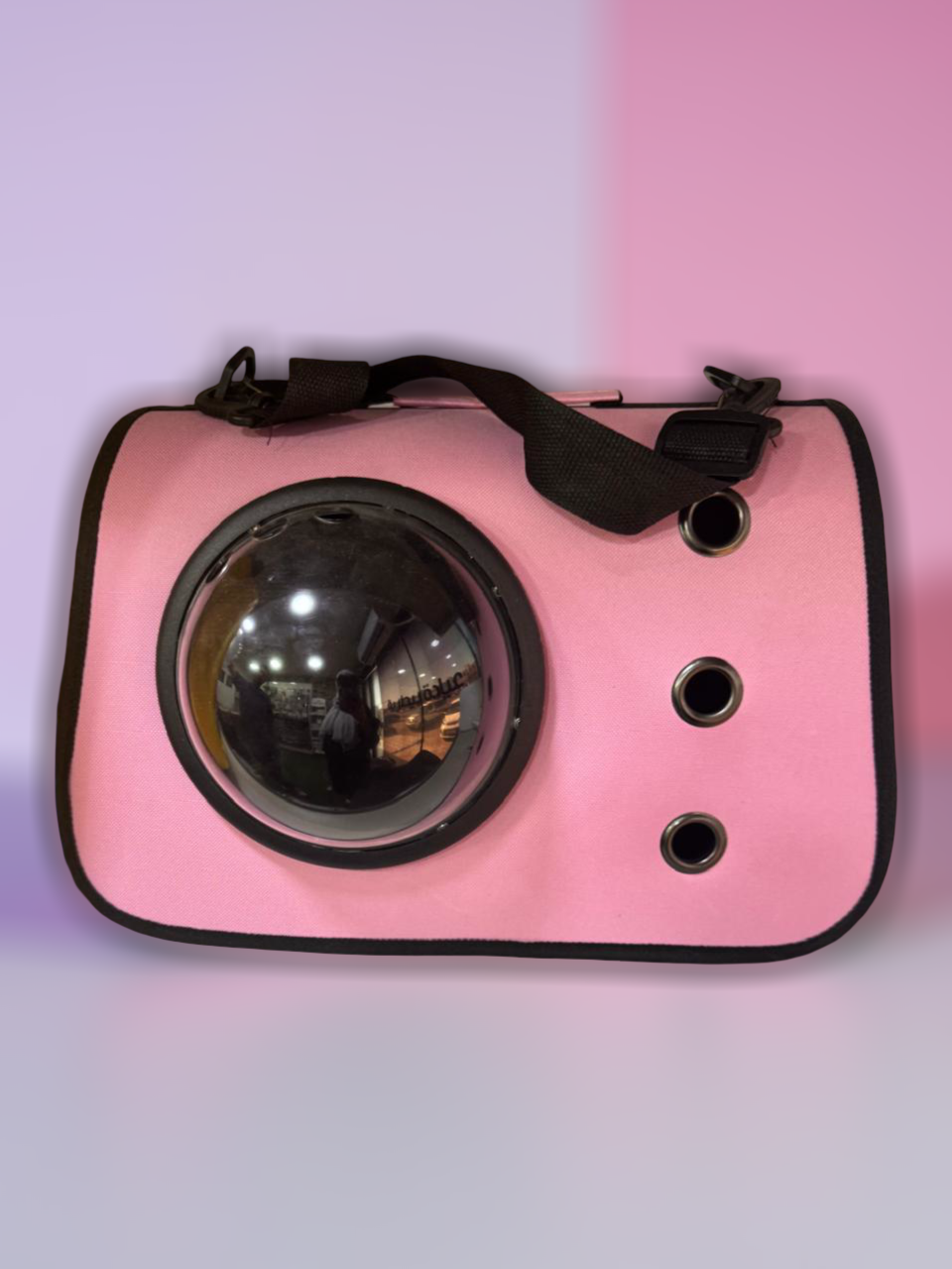 Pet Carrier Bag with Bubble Window – Pink