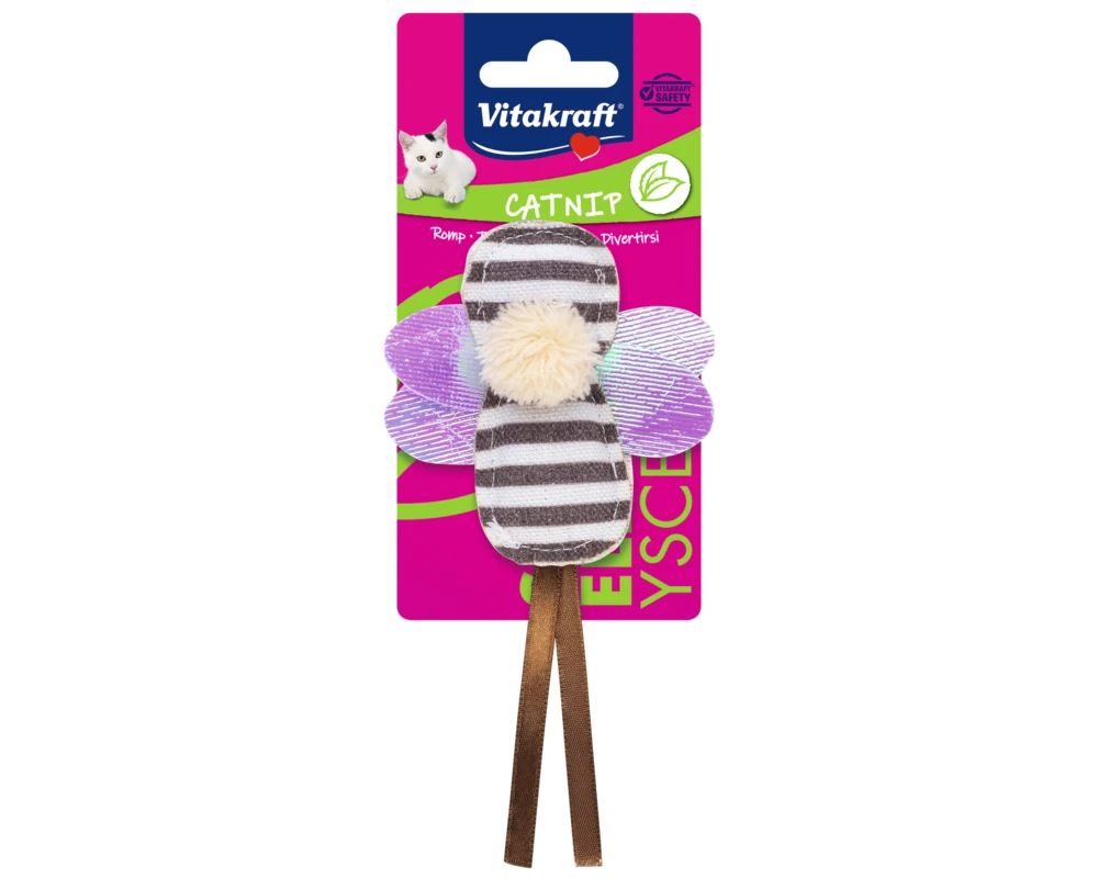 Vitakraft Cat Toy – Catnip Plush Bee