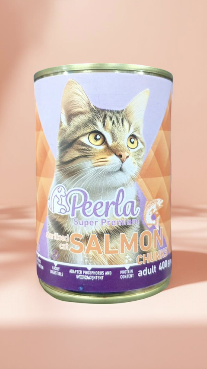 Peerla Super Premium Salmon Chunks – Wet Food for Sterilised Adult Cats