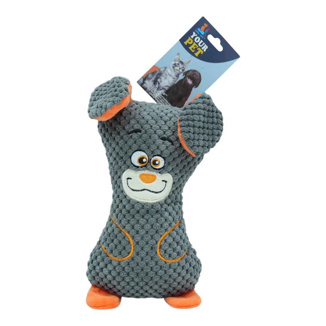 Plush Dog Chew Toy with Smiley Face