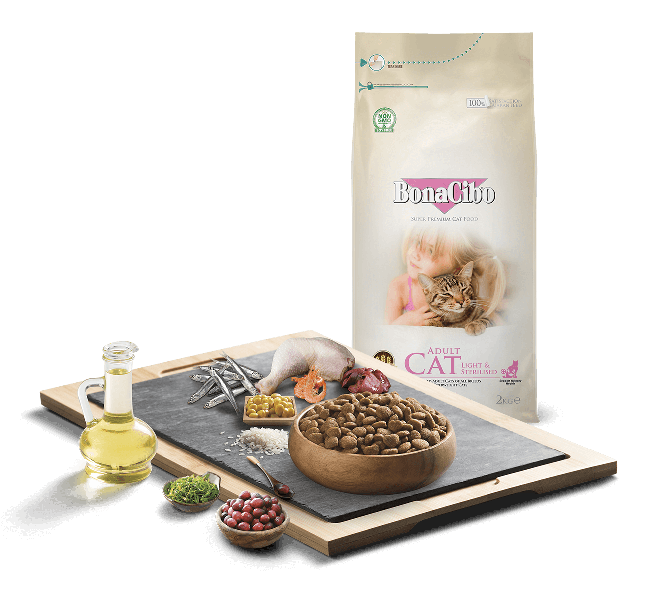 BonaCibo Adult Cat Light & Sterilised