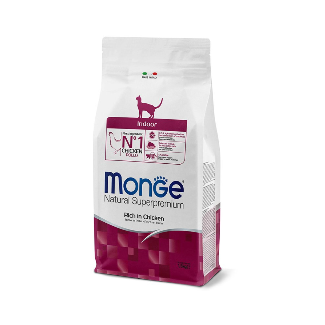 Monge Natural Superpremium Indoor Cat Food – Rich in Chicken 1.5kg