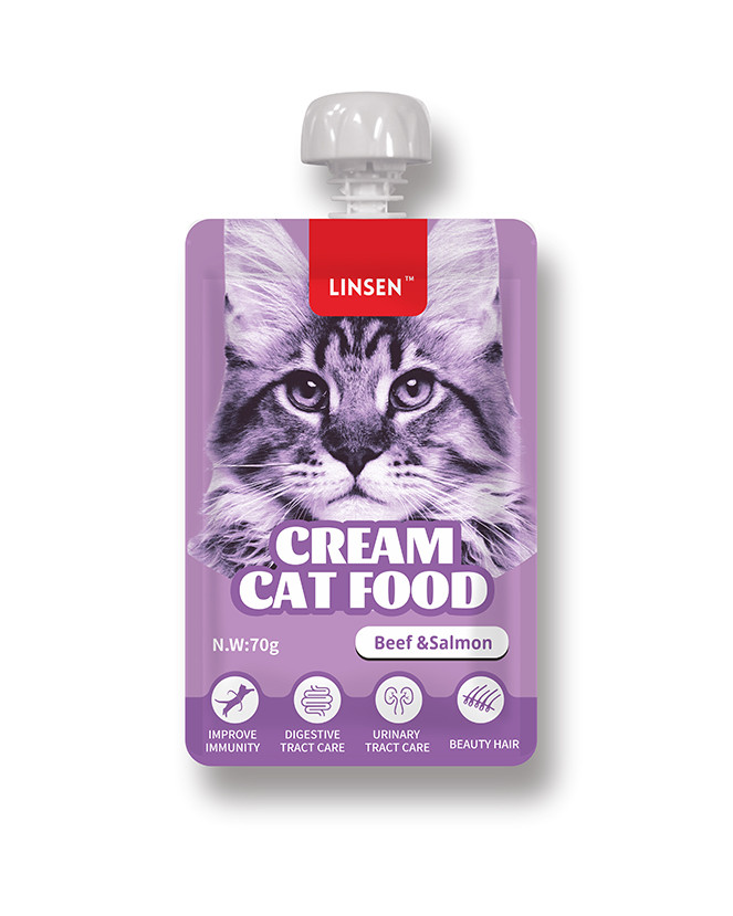 Linsen Cream Cat Food Beef & Salmon