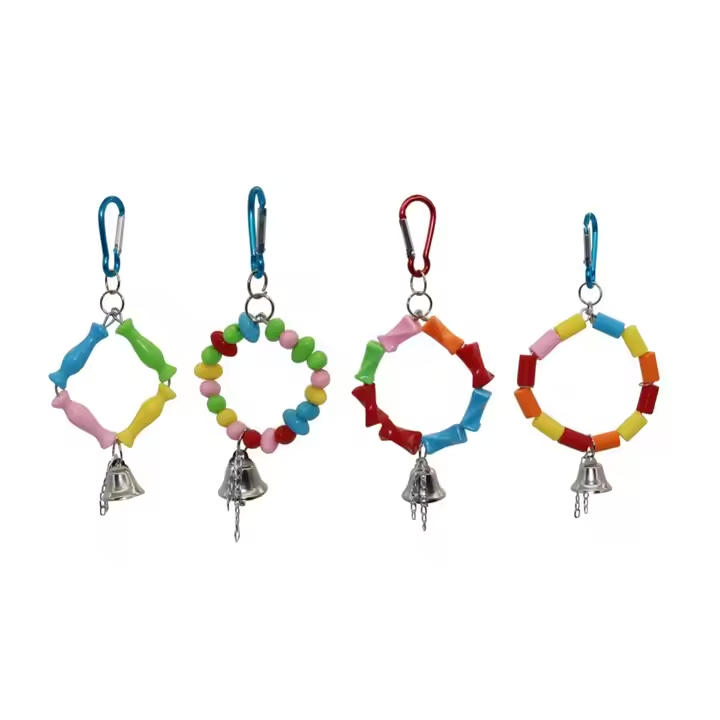 Colorful Hanging Bird Toy with Bell