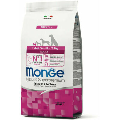 Monge Natural Superpremium Extra Small Adult – Rich in Chicken – 3 Kg