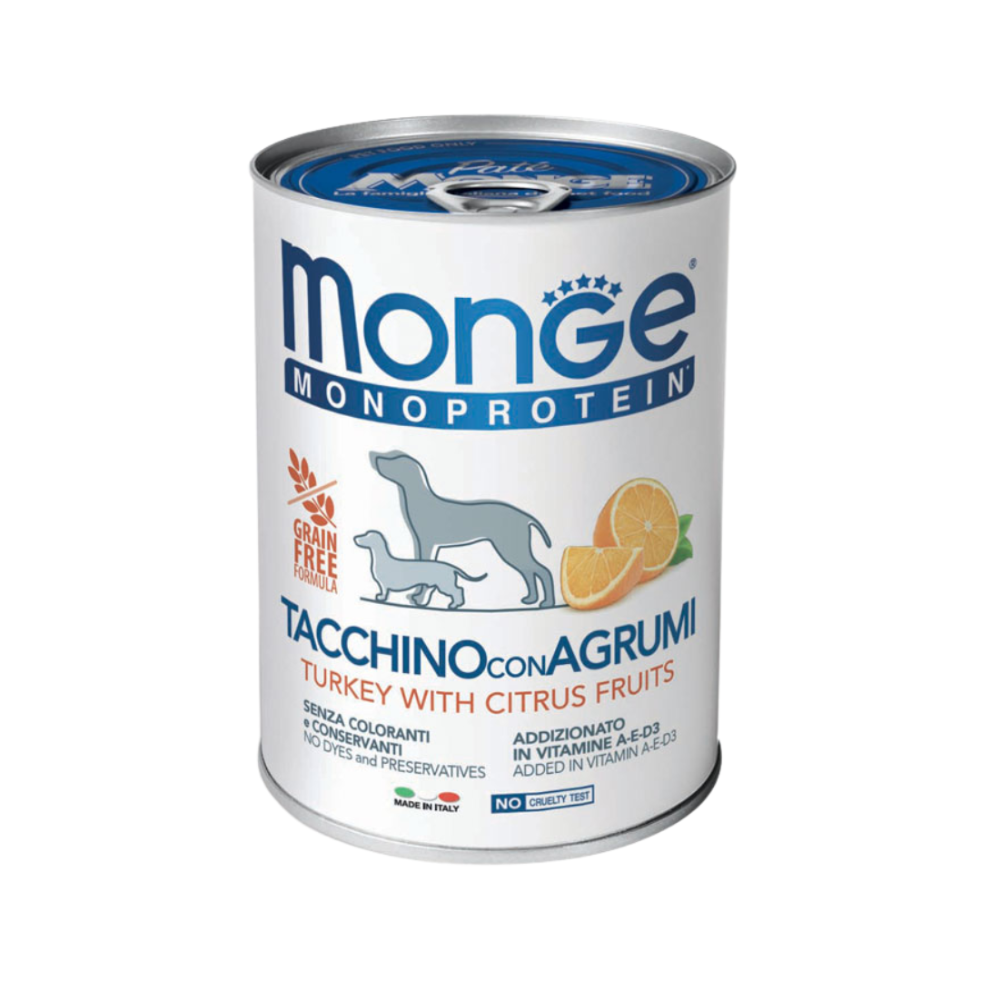 Monge Monoprotein Paté Turkey with Citrus Fruits