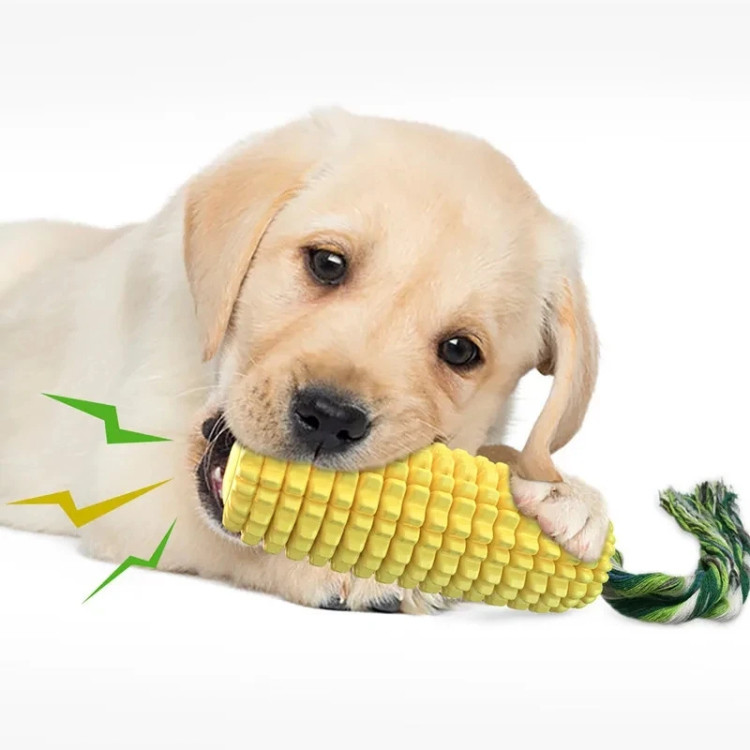 Corn-Shaped Squeak Dog Chew Toy