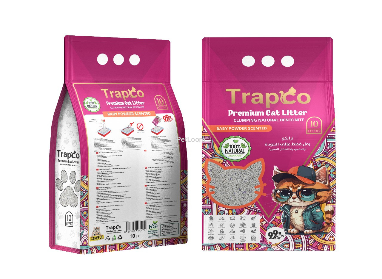 Trapco Premium Cat Litter – Baby Powder Scented (10 L)