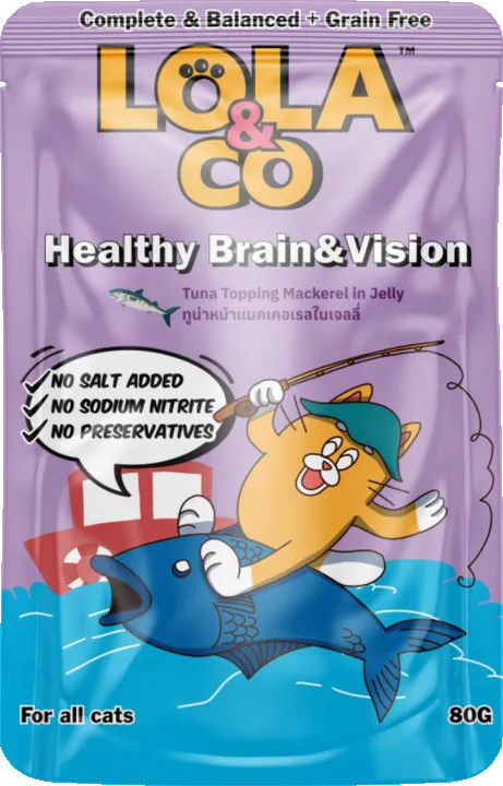 Lola & Co Healthy Brain & Vision Tuna Topping Mackerel in Jelly