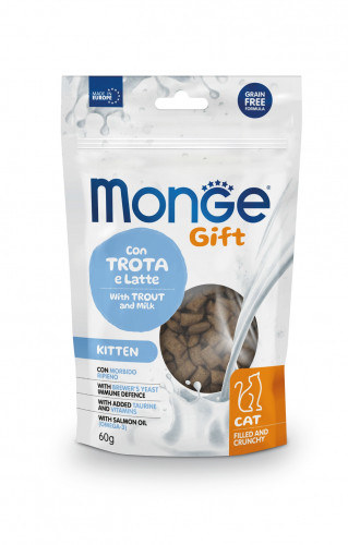 Monge Gift Kitten with Trout and Milk Filled and Crunchy (60g)