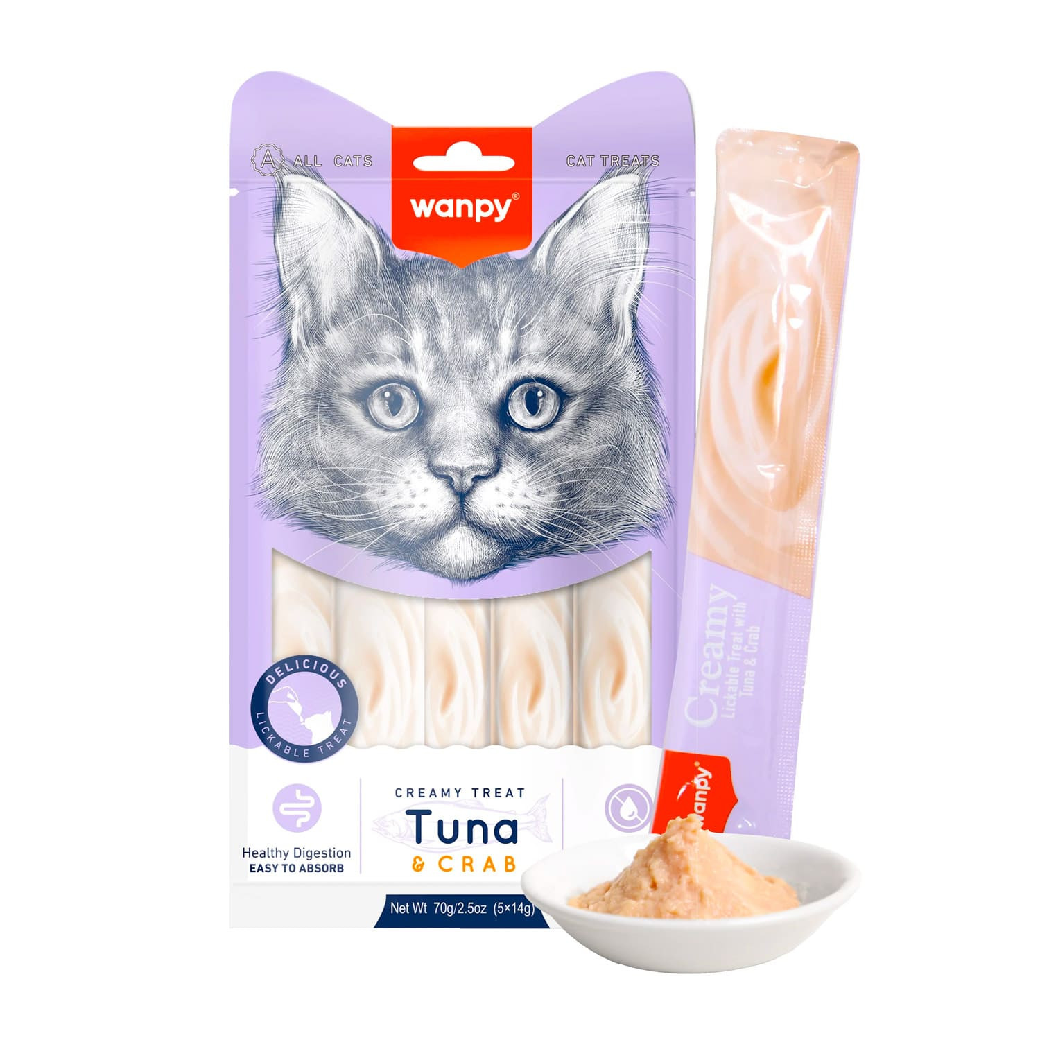 Wanpy Creamy Tuna & Crab Lickable Treats