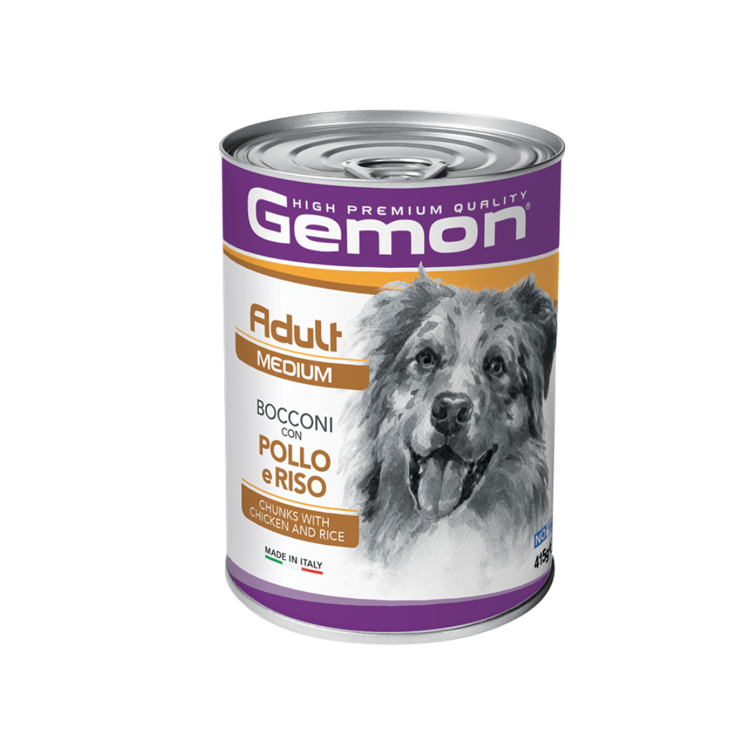 Gemon Adult Medium Dog Chunks with Chicken and Rice