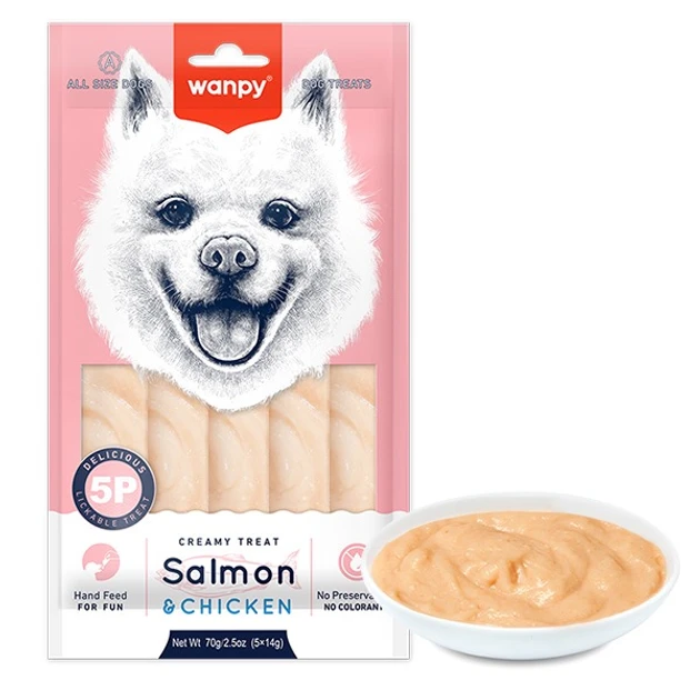 Wanpy Creamy Chicken and Salmon Lickable Treats