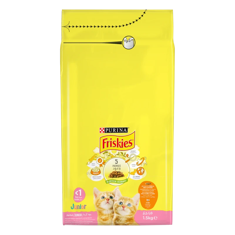 Friskies Junior with Chicken, Milk & Vegetables Dry Cat Food