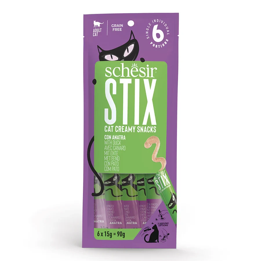 Schesir Stix With Duck in Cream - 90g Pouch