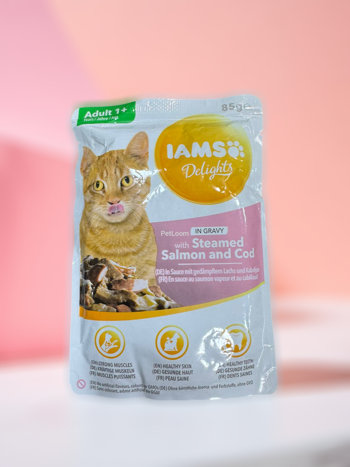 IAMS Delights Cat Food Steamed Salmon & Cod in Gravy