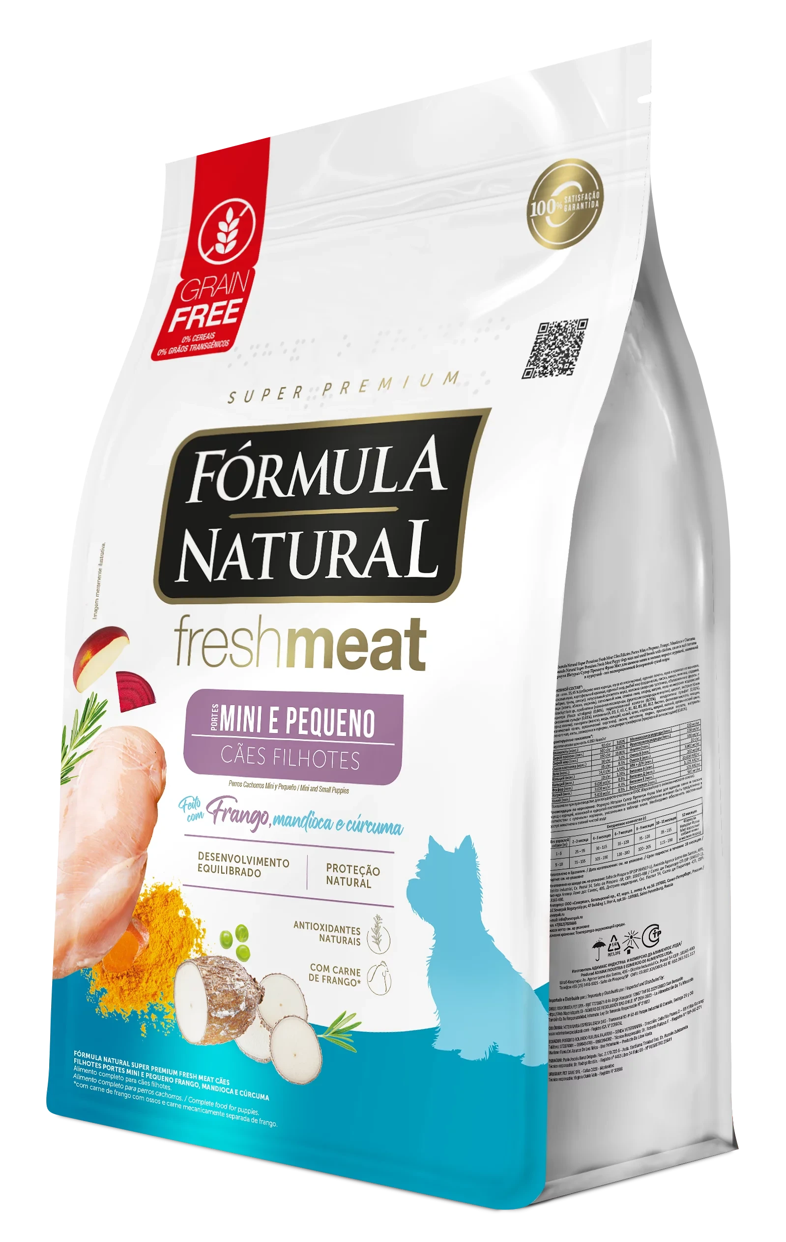 Fórmula Natural Super Premium Fresh Meat – For Puppies (Mini & Small Breeds) – Chicken, Cassava & Turmeric