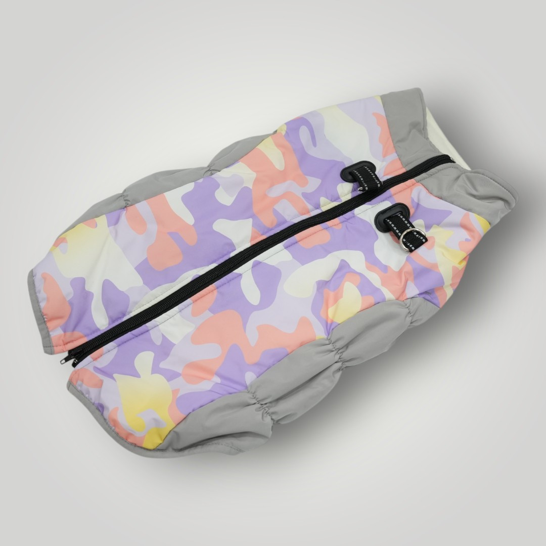 Waterproof Winter Jackets for Both Dogs & Cats Pastel Camouflage (L)