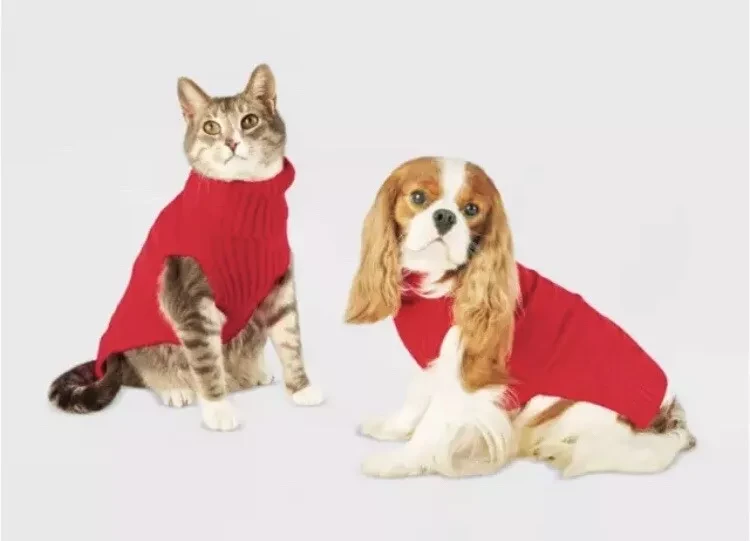 Red Knit Pet Sweater