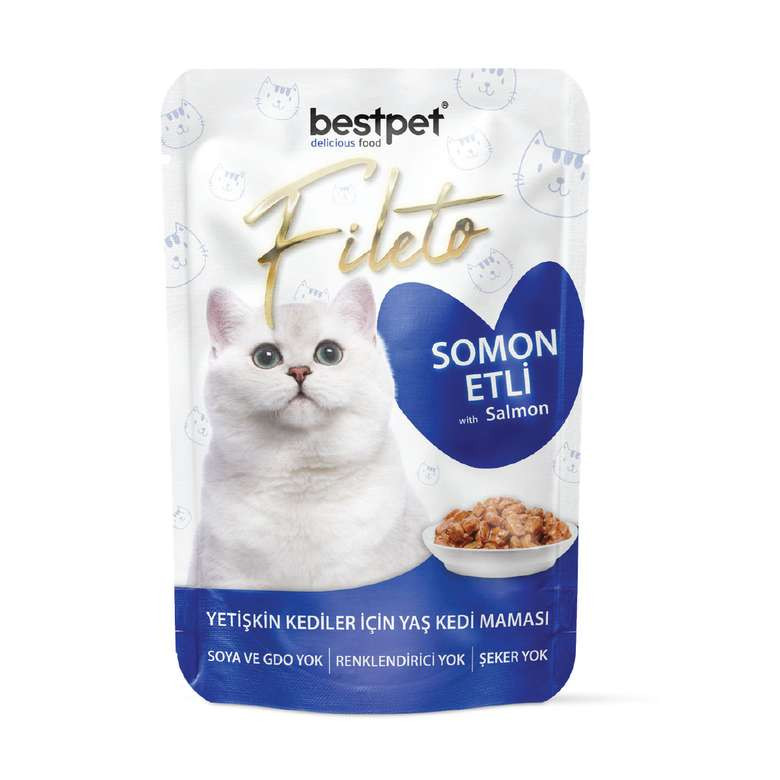 Bestpet Fileto Wet Cat Food with Salmon 85gm