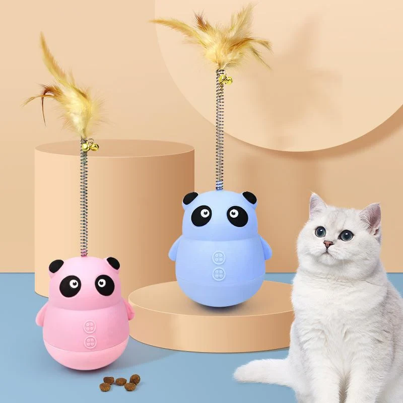 Interactive Cat Toy Tumbler Food Dispenser