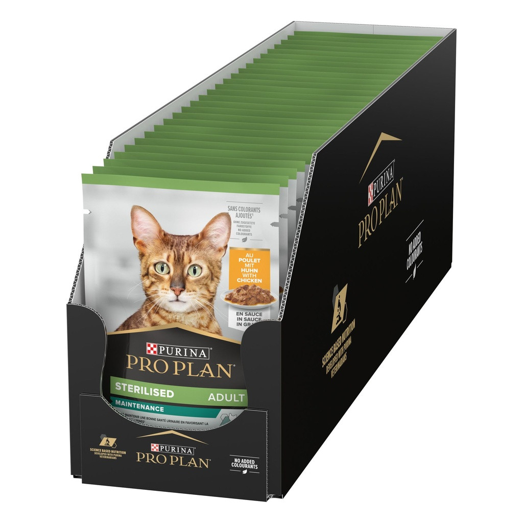 Pro Plan Sterilised Adult Wet Cat Food, Chicken in Gravy, 26x85g