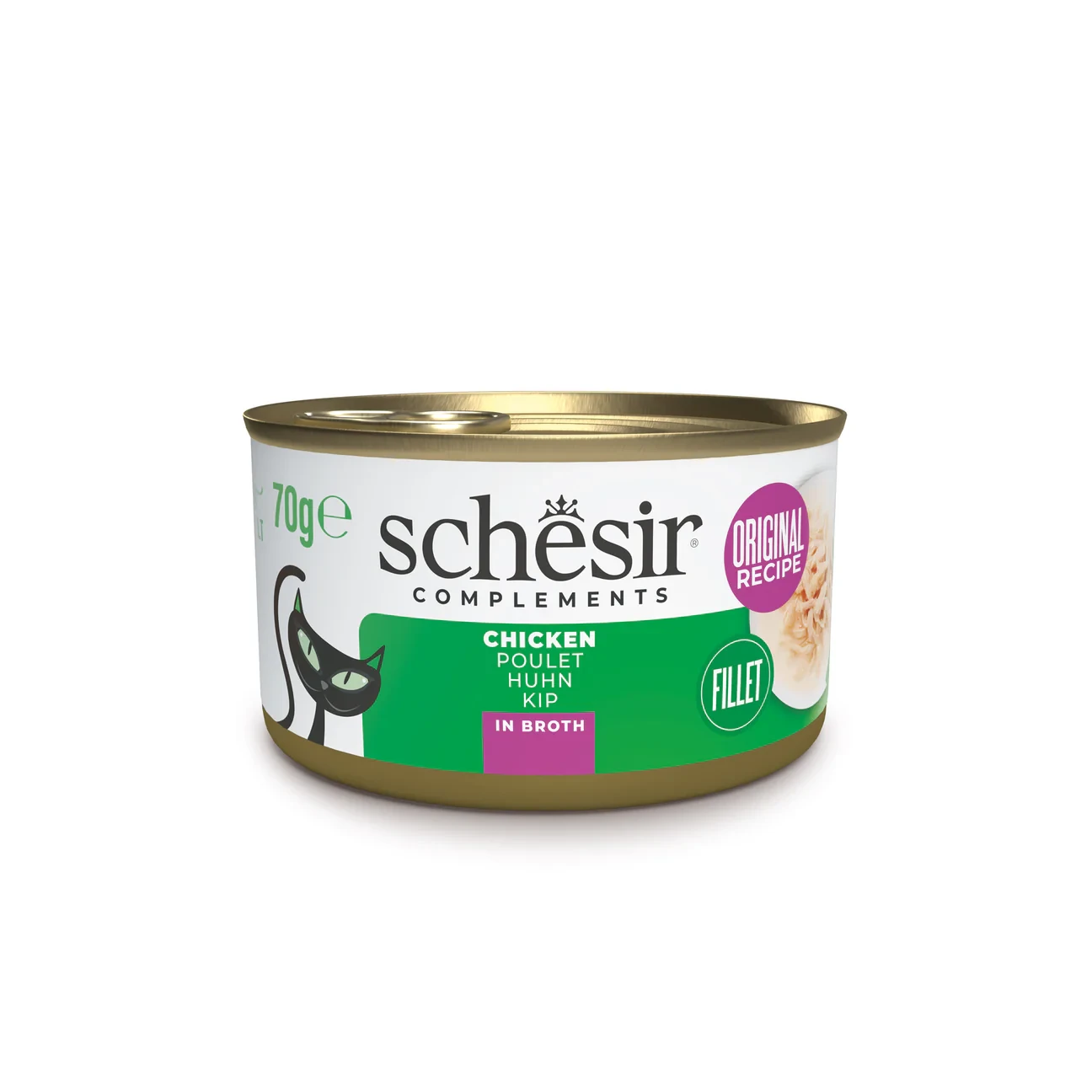 Schesir Complements – Chicken Fillets in Broth – 70g Can