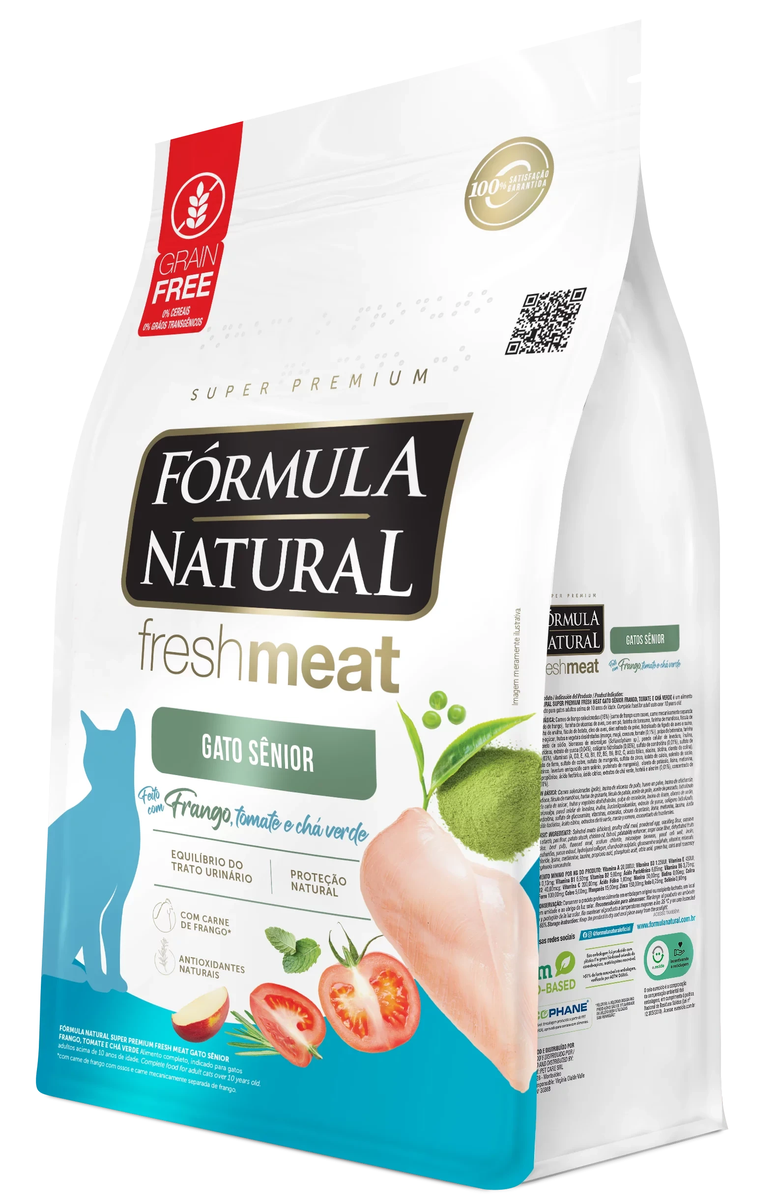 Fórmula Natural Fresh Meat Formula for Senior Cats, Chicken, Tomato and Green Tea
