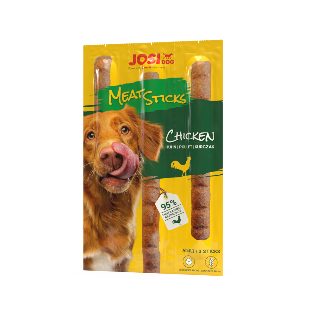 JOSIDOG Meat Sticks Chicken – Soft Meat Snacks for Adult Dogs
