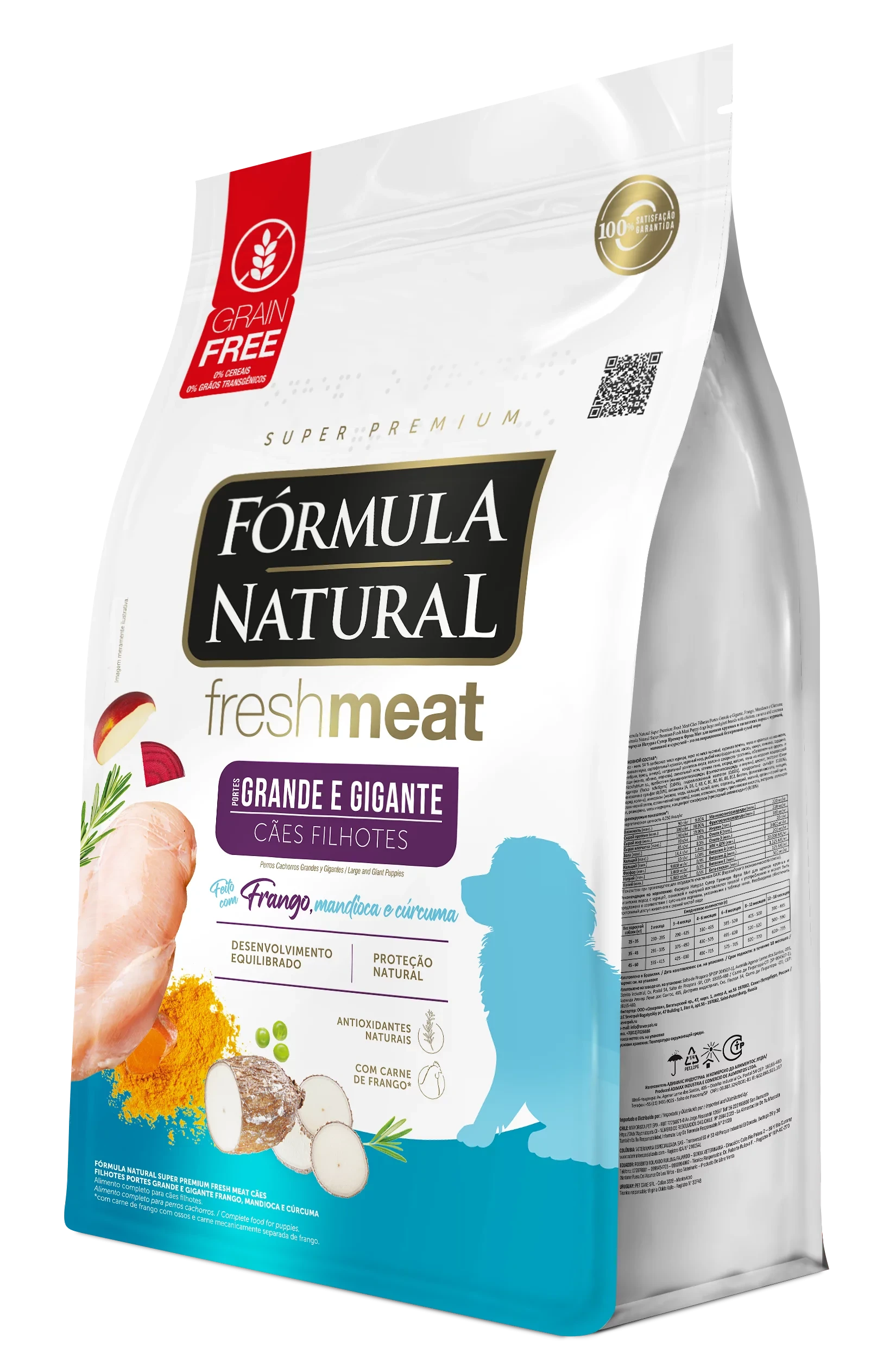 Fórmula Natural Super Premium Fresh Meat – For Puppies (Large & Giant Breeds) – Chicken, Cassava & Turmeric