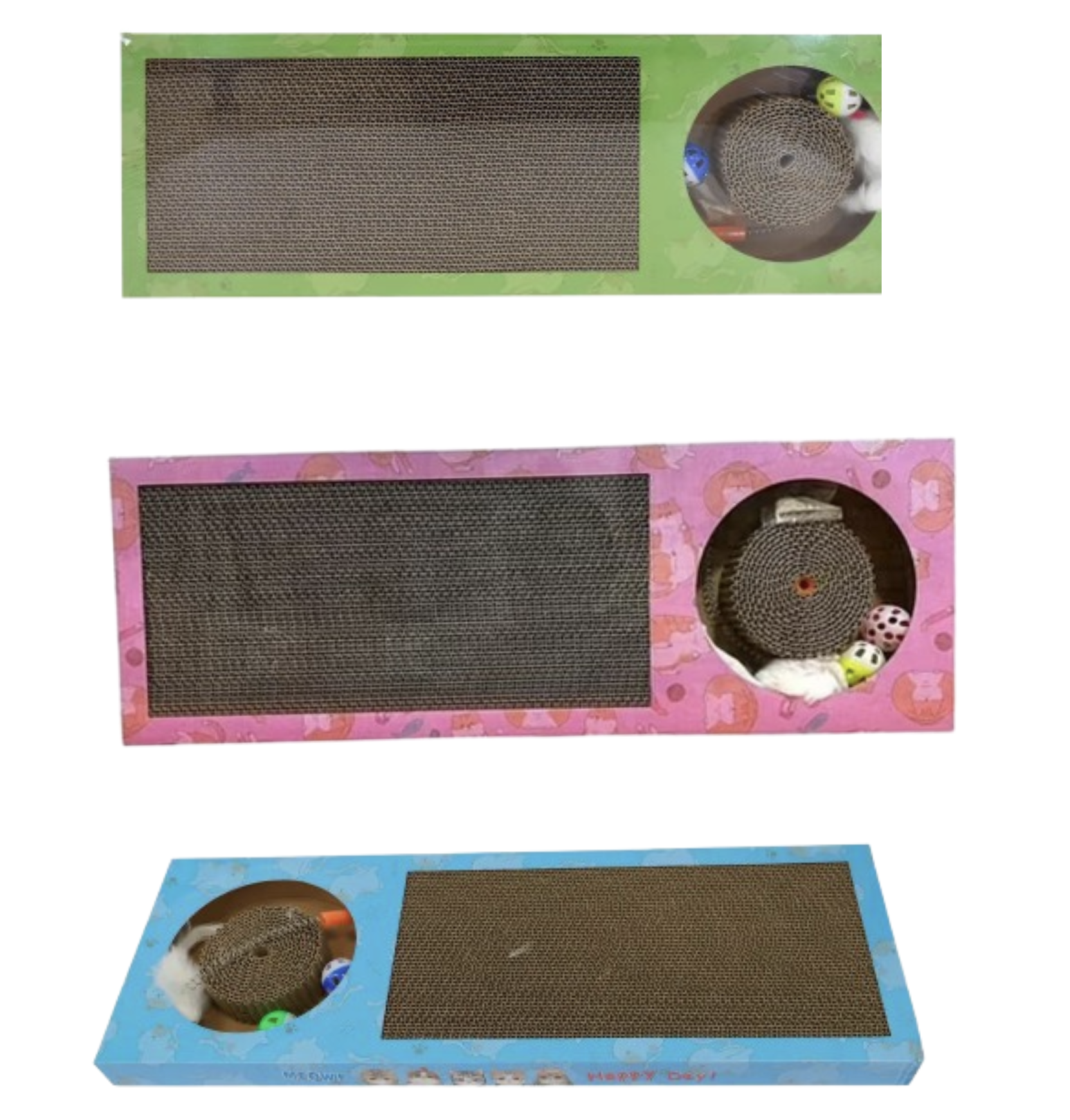 Interactive Cat Scratcher with Toy Ball
