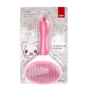 Self-Cleaning Grooming Brush – Pink