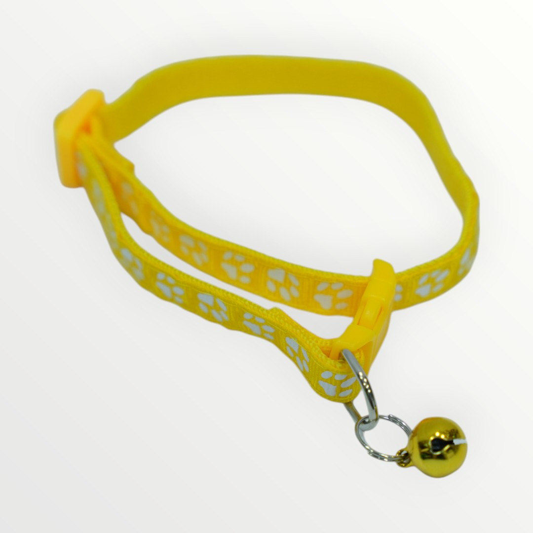 Yellow Cat Collar with Bell