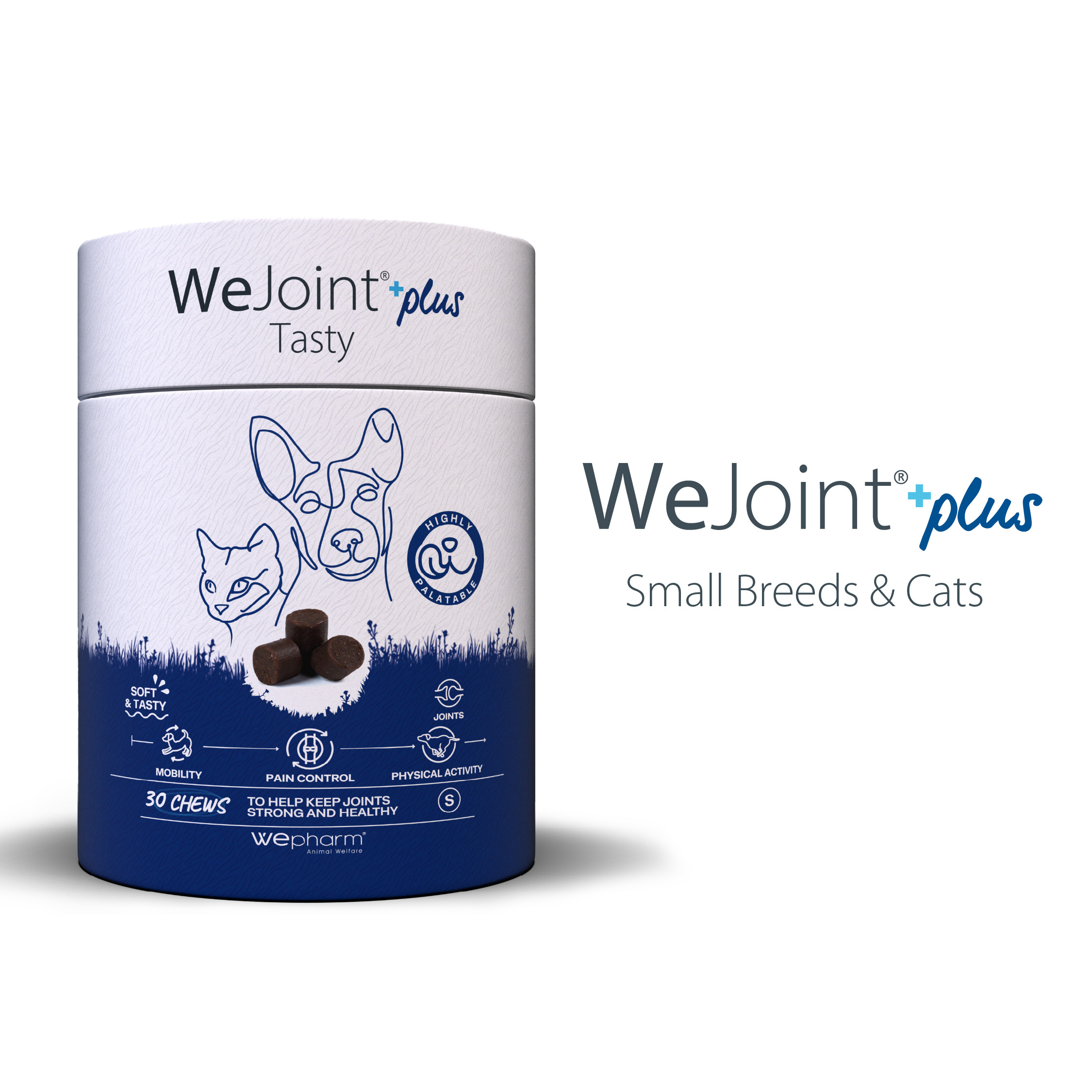 WeJoint Plus Tasty for Small Dog Breeds & Cats (30 soft-chews)